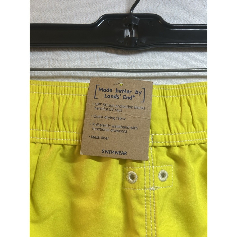 Lands End Kids Swim Trunks Med In Bright Yellow- Easy To Spot - Picture 3 of 6